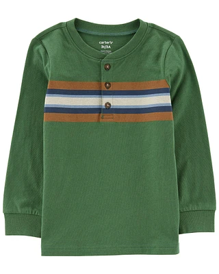 Baby Striped Jersey Henley
