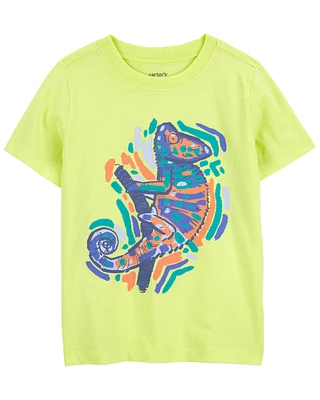 Toddler Neon Chameleon Graphic Tee