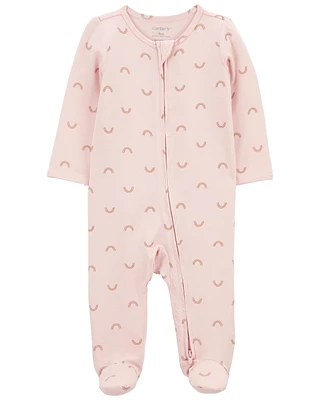 Baby Rainbow Zip-Up PurelySoft Sleep & Play Pajamas
