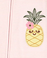 Toddler 1-Piece Pineapple 100% Snug Fit Cotton Footless Pajamas