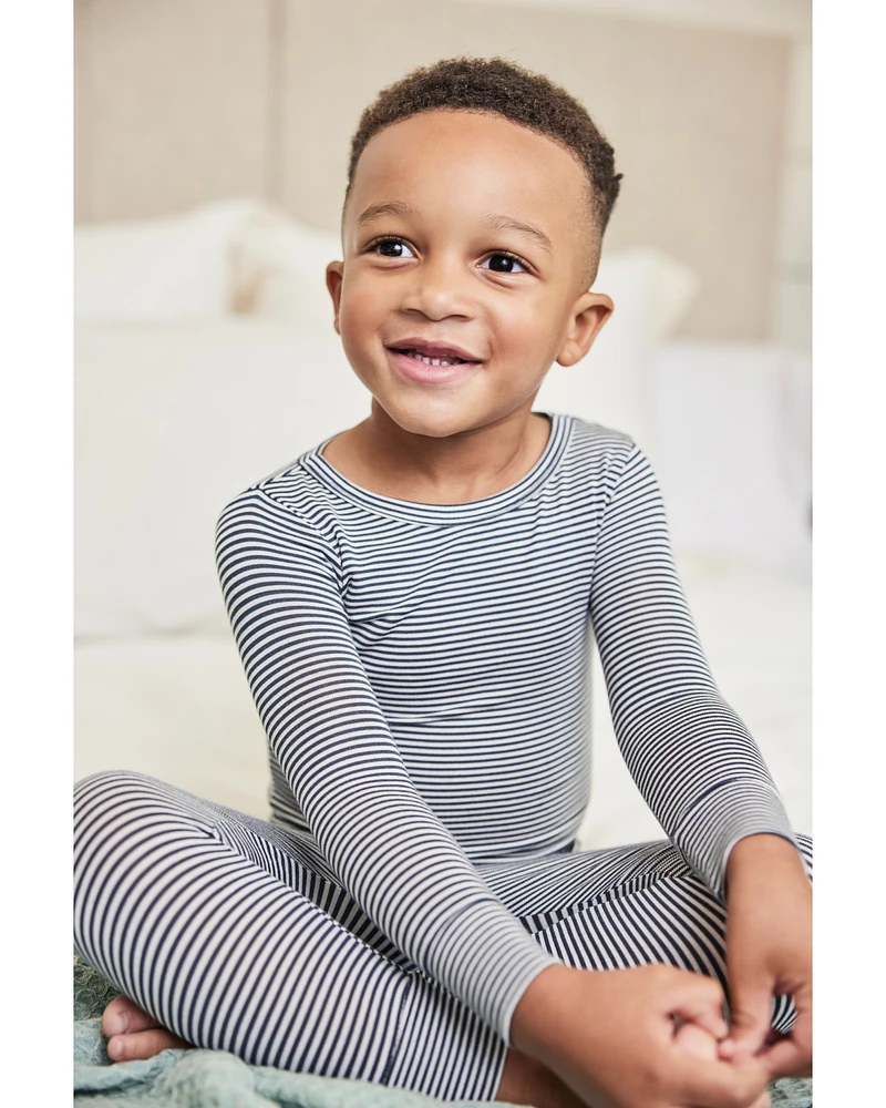 Kid 2-Piece Striped PurelySoft Pajamas