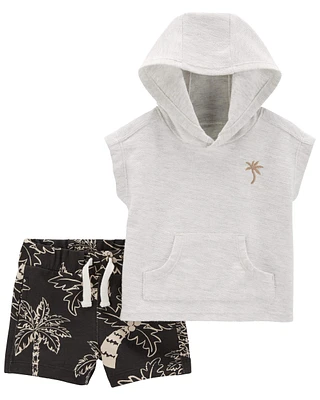 Baby 2-Piece Hooded Tee & Shorts Set