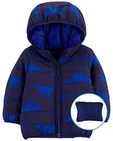 Baby Dinosaur Packable Puffer Jacket