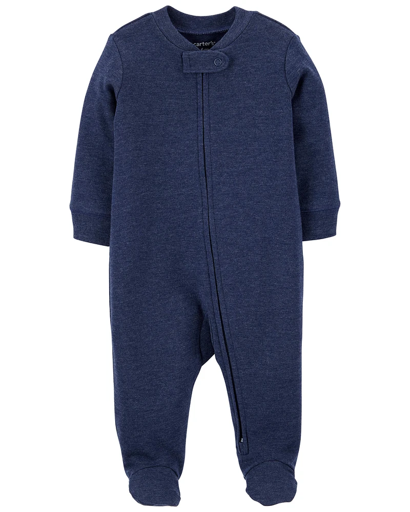 Baby 1-Piece Navy Sleep & Play Pajamas