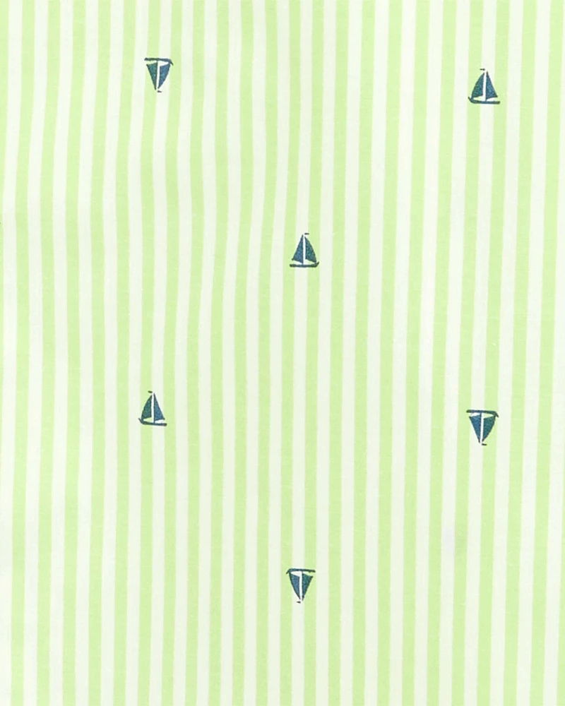 Kid Sailboat Button-Down Shirt