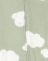 Baby 2-Piece Cloud 2-Way Zip Sleep & Play Pajamas Cap Set
