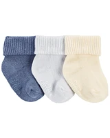 Baby 3-Pack Ribbed Booties