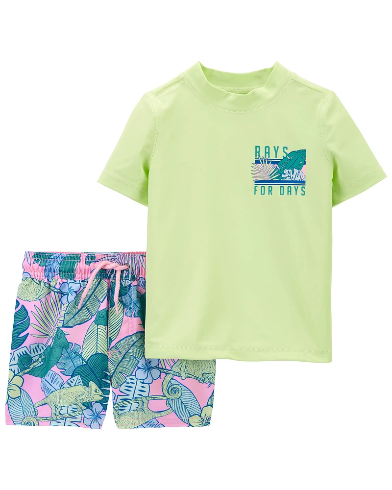 Baby 2-Piece Tropical Rashguard Set