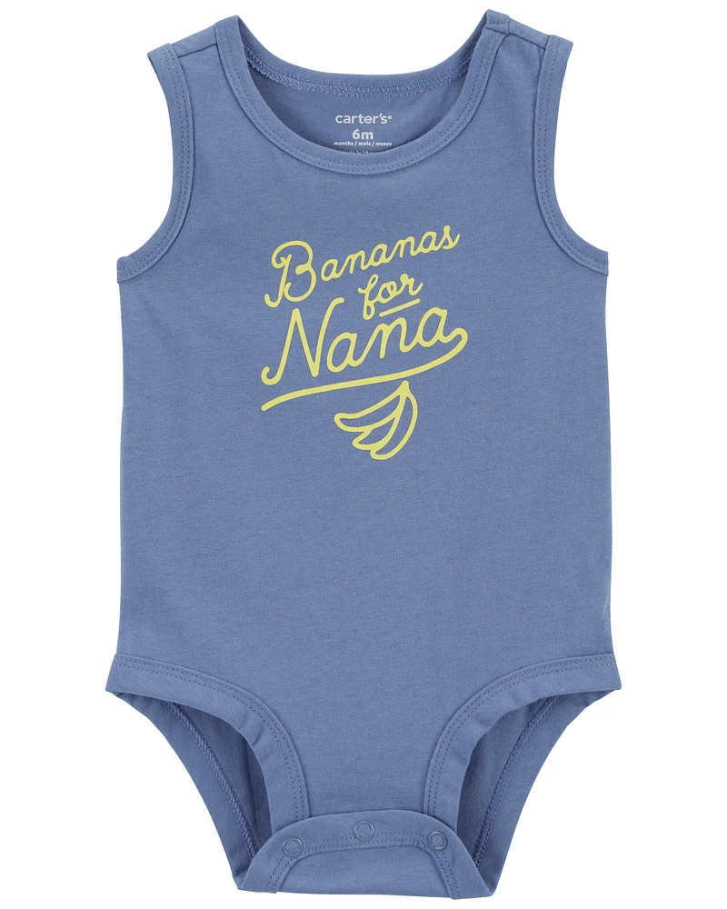 Baby Bananas For Nana Sleeveless Bodysuit