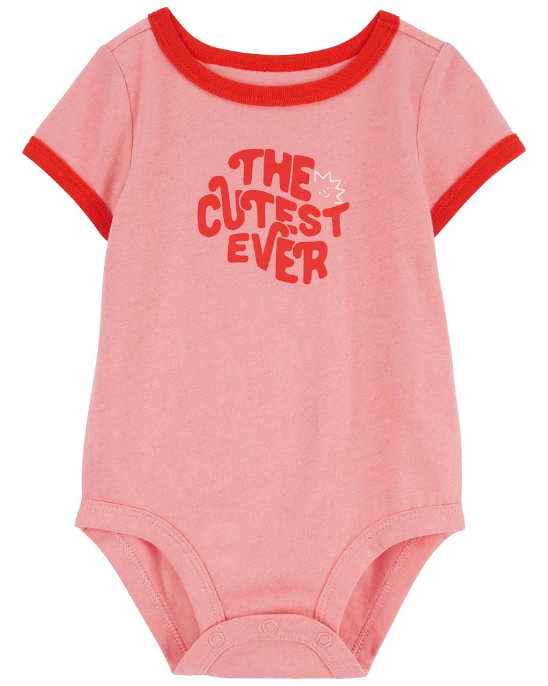 Baby The Cutest Ever Cotton Bodysuit