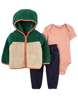 Baby 3-Piece Sherpa Jacket Set