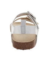 Kid Buckle Faux Cork Sandals