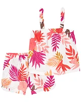 Kid 2-Piece Tropical Print Set