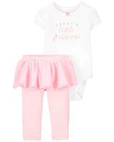 Baby 2-Piece Daddy's Princess Bodysuit & Tutu Pant Set