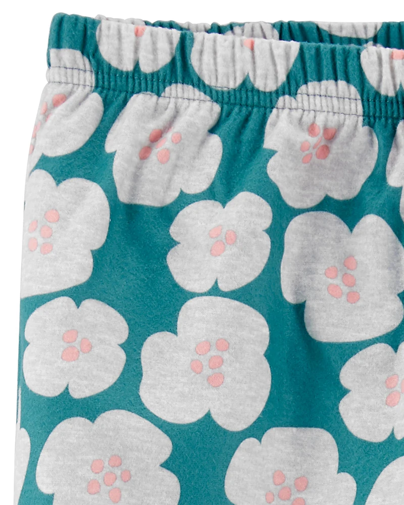 Kid Floral Pull-On Fleece Pajama Pants