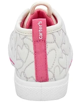Toddler Heart Print Recycled High-Top Sneakers