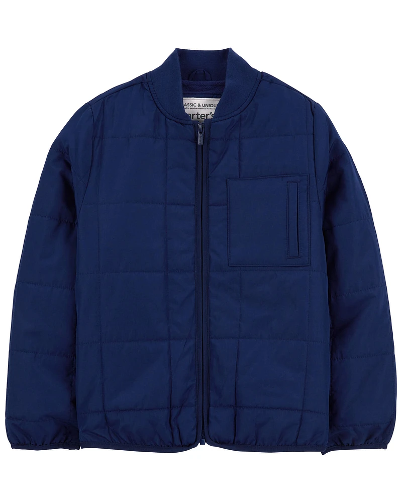 Kid Quilted Bomber Jacket