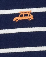 Baby Striped Car Cotton Romper