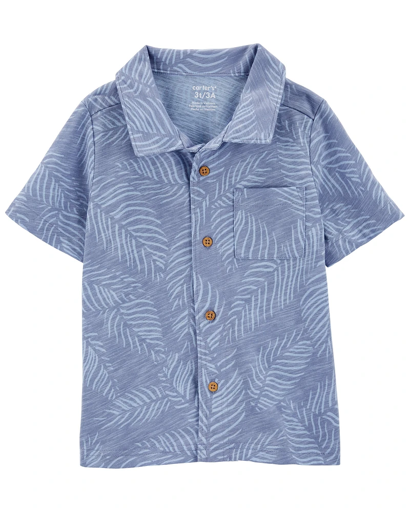 Baby Palm Tree Button-Front Shirt