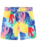 Kid Coral Swim Trunks