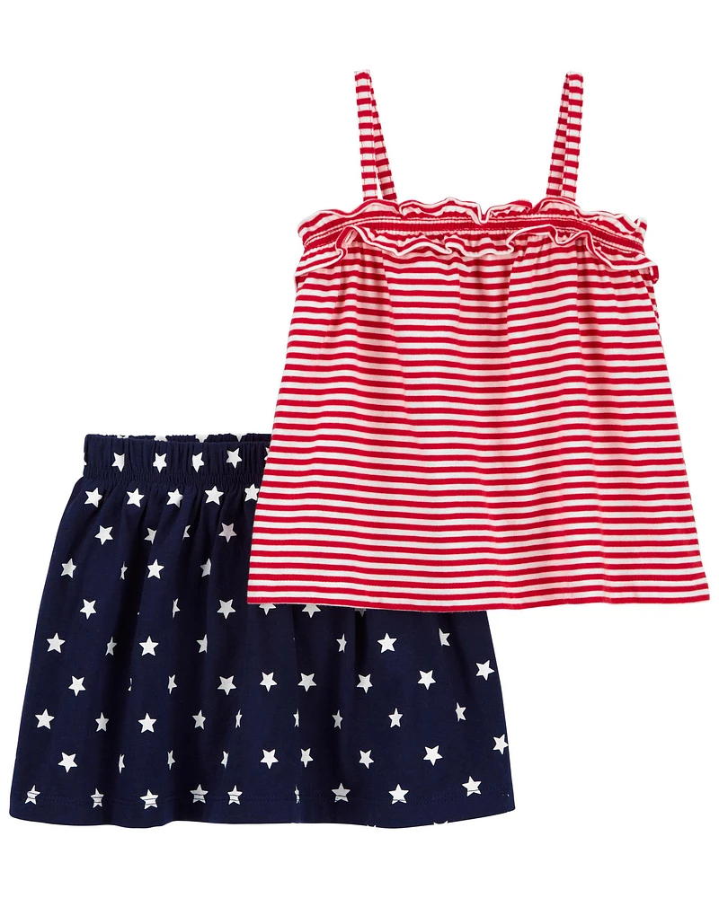 Toddler 2-Piece 4th Of July Tank & Skort Set