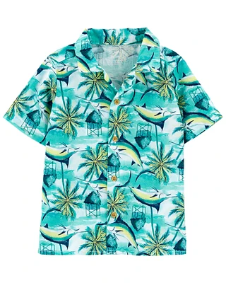 Toddler Tropical Button-Front Shirt