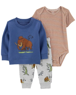 Baby 3-Piece Woolly Mammoth Outfit Set