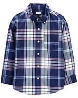 Kid Button-Front Plaid Shirt