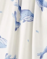 Baby Whale Print 2-Way Zip LENZING™ ECOVERO™ Sleep & Play Pajamas