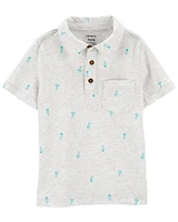 Toddler Palm Print Polo Shirt