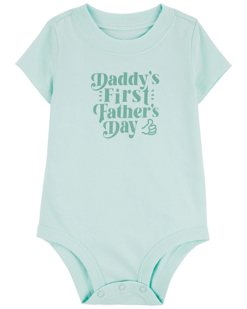 Baby First Father's Day Cotton Bodysuit