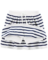 Kid Striped Jersey Skort