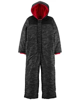 Kid Camo Fleece-Lined Snowsuit