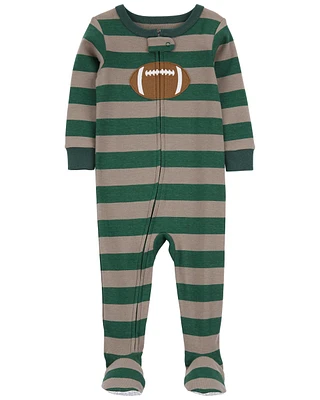 Baby 1-Piece Football 100% Snug Fit Cotton Footie Pajamas