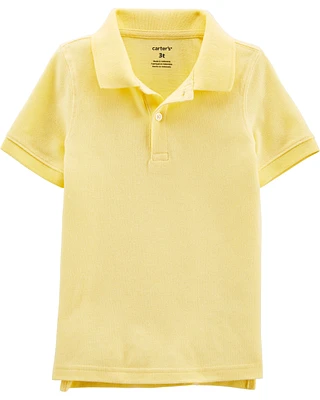 Toddler Yellow Piqué Polo Shirt