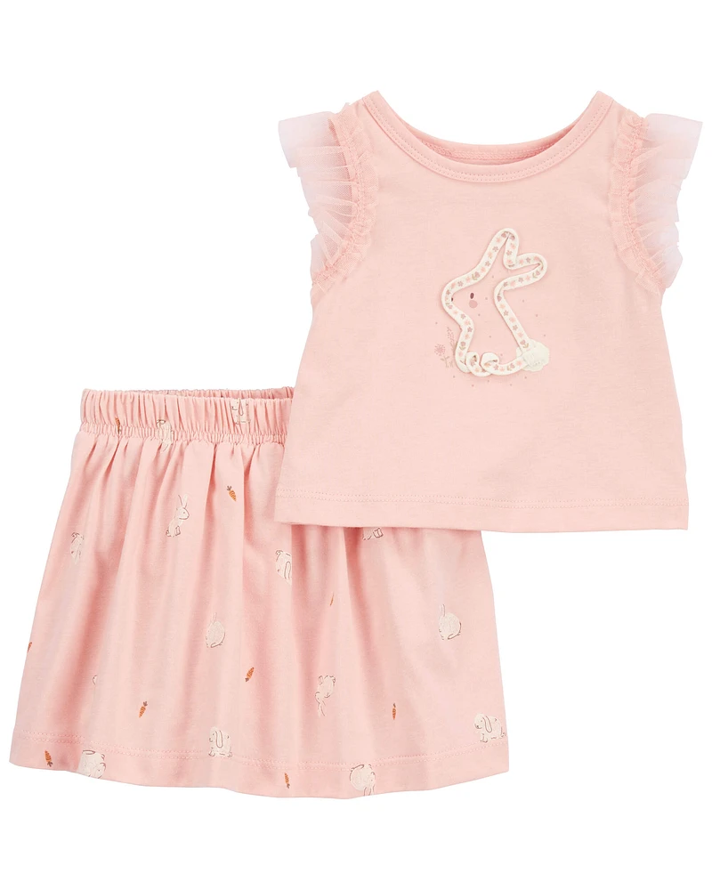 Baby 2-Piece Bunny Top & Skort Set