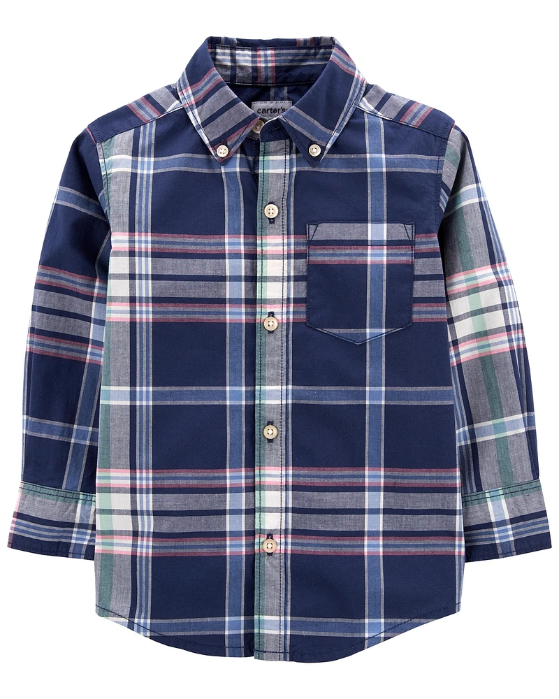 Toddler Plaid Button Down