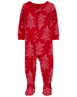 Baby 1-Piece Christmas 100% Snug Fit Cotton Footie Pajamas