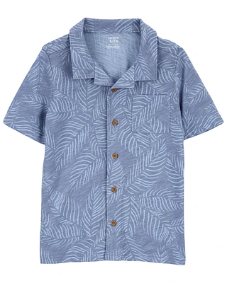 Kid Palm Tree Button-Front Shirt
