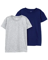 Kid 2-Pack Oversized Slub Jersey Pajama Tees