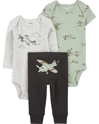 Baby 3-Piece Airplane Little Outfit Set