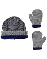 Baby 2-Pack Knit Cap & Mittens Set