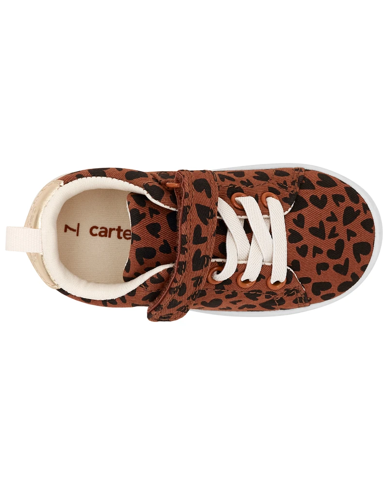 Toddler Heart Leopard Sneakers