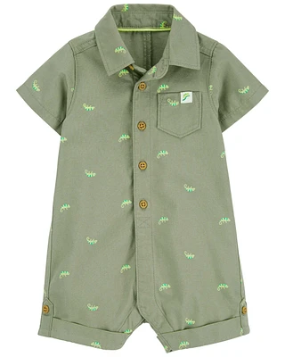 Baby Chameleon Canvas Romper