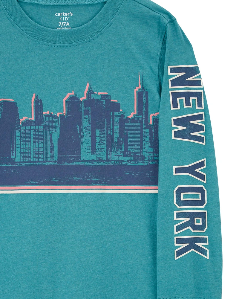 Kid New York Cityscape T-Shirt