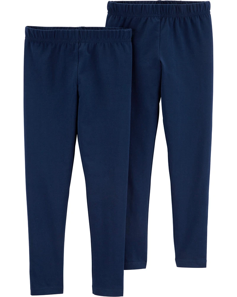 Kid 2-Pack Navy Leggings