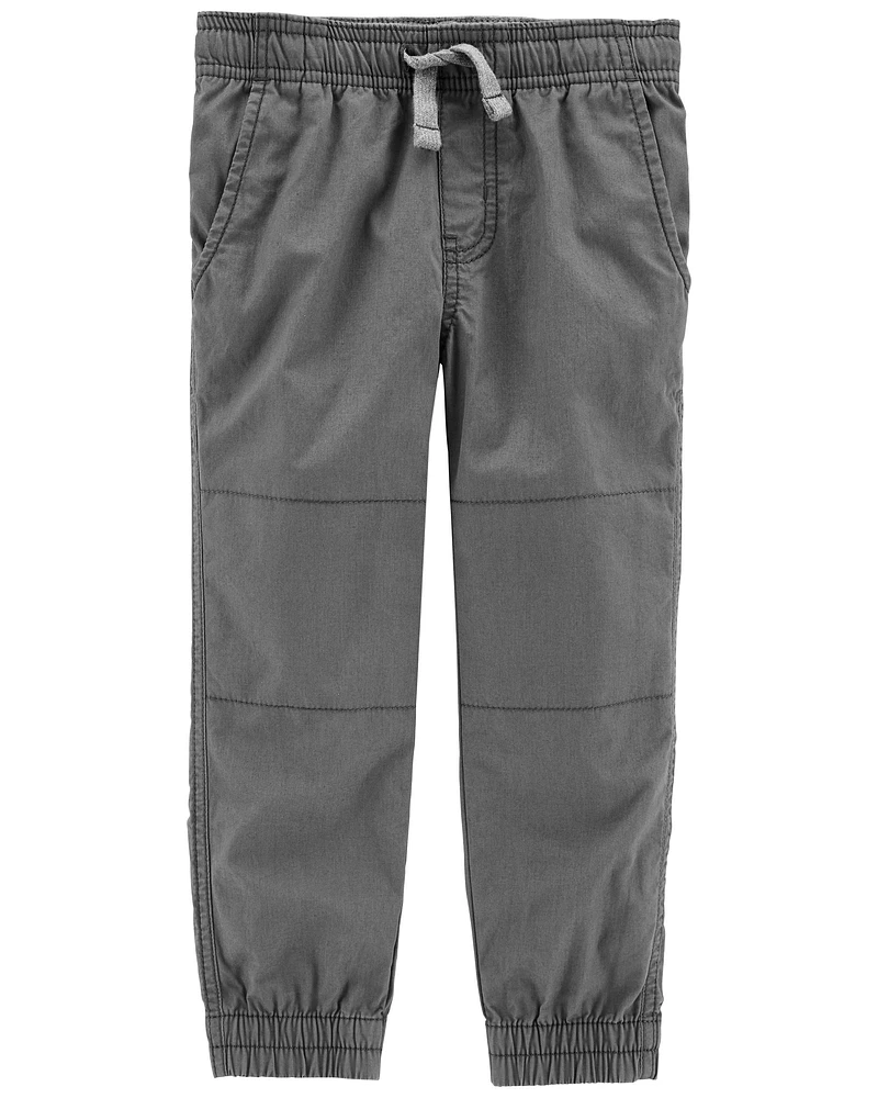 Baby Elastic Waist Poplin Joggers