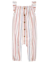Baby Striped Cotton Jumpsuit