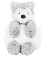 Husky Plush Stuffed Animal & Blanket Set