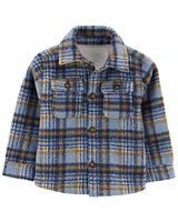 Toddler Plaid Fleece-Lined Shacket